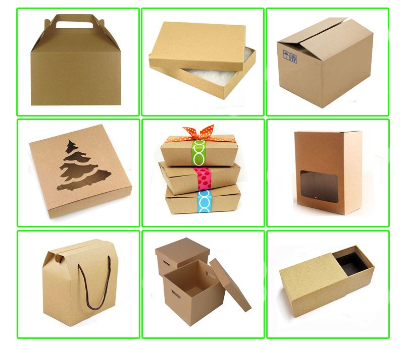 round kraft paper red wine box