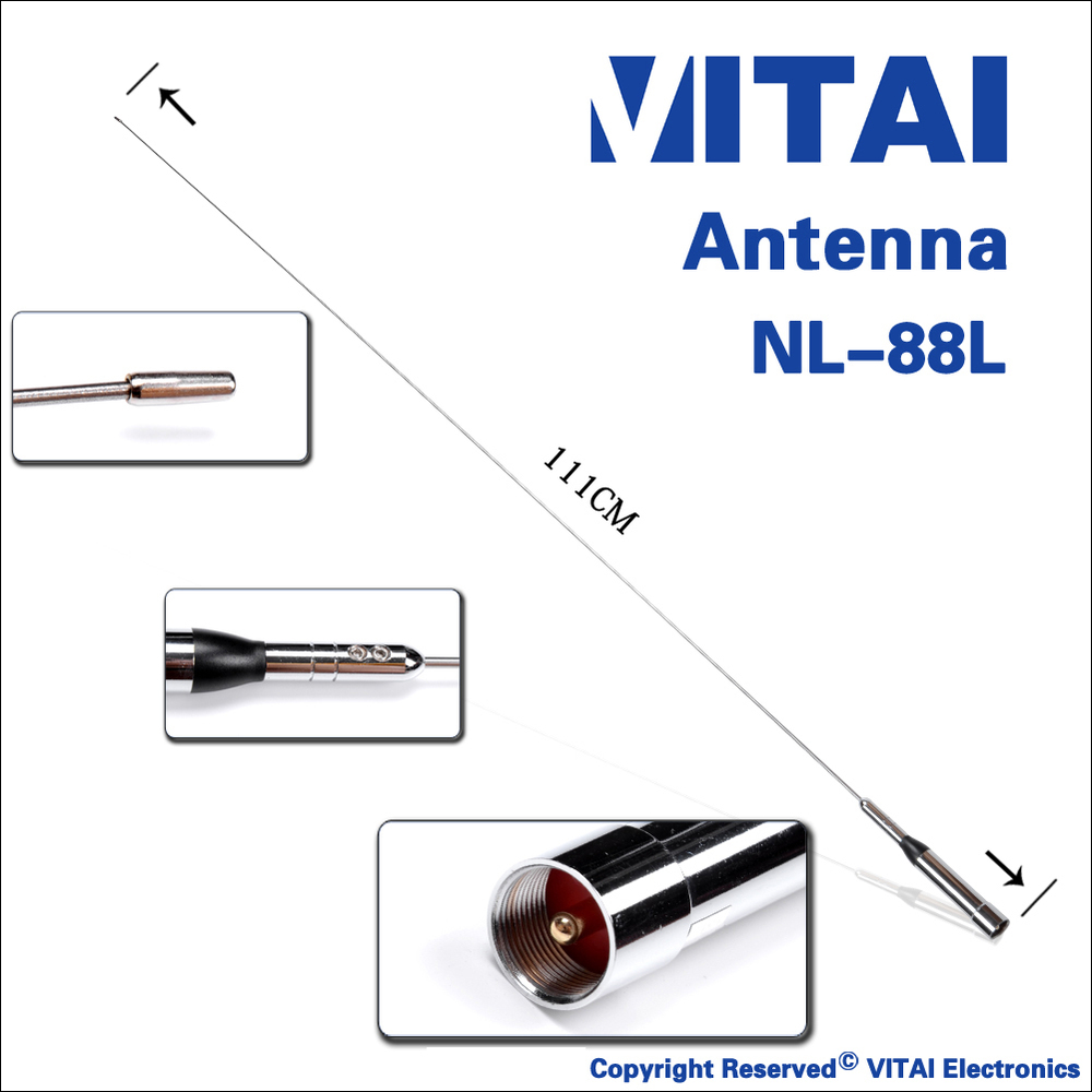 Vitainl-88l144/430mhz50w3.0/6.0dbiモバイル双方向ラジオアンテナ仕入れ・メーカー・工場