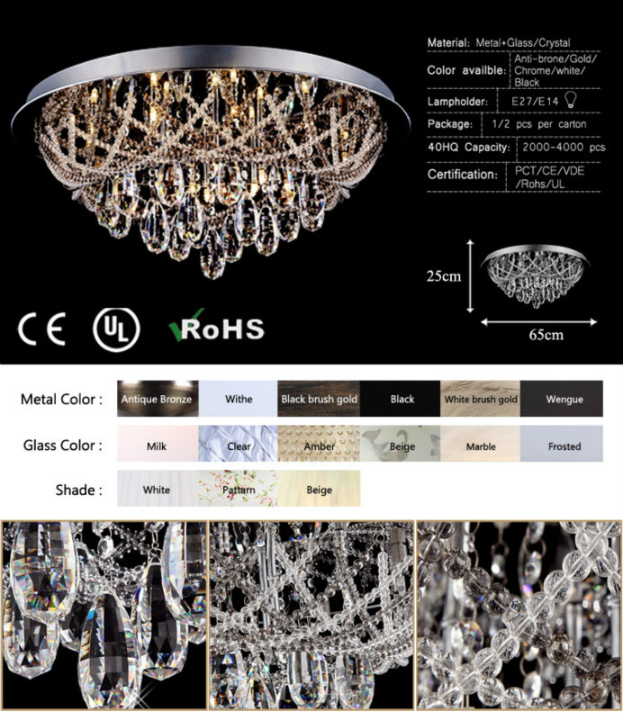 熱い販売の結晶クロムe14天井ランプ問屋・仕入れ・卸・卸売り