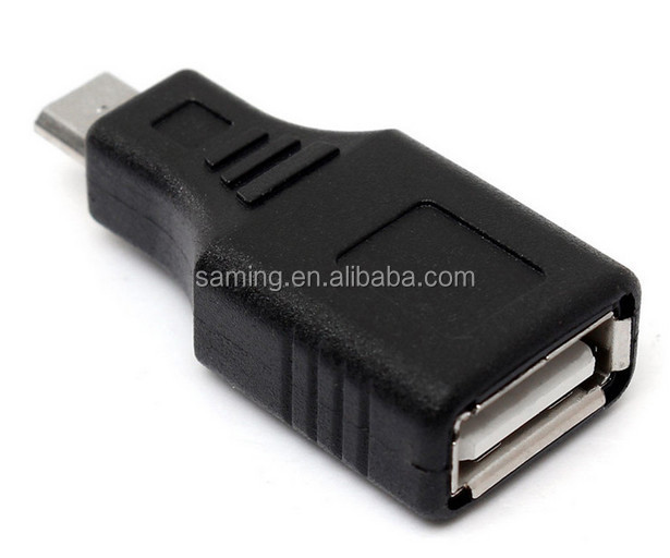 Usb2.0bメスマイクロusbotg5ピンオスプラグアダプタコンバータ仕入れ・メーカー・工場