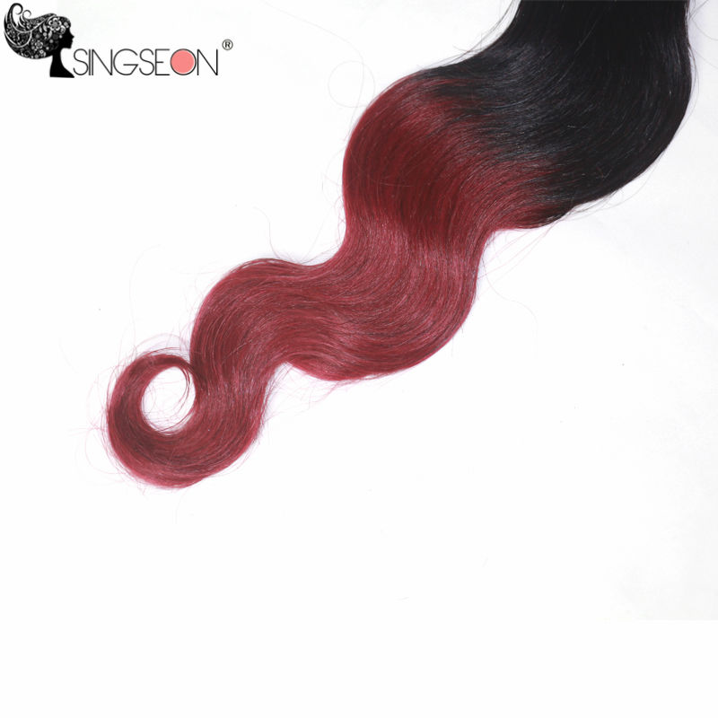 Factory low price Top quality Virgin red wine color hair