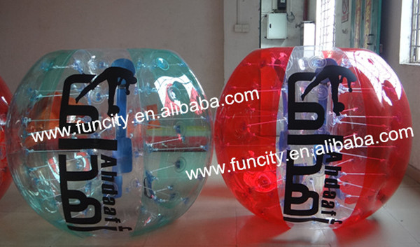 Custom inflatable bubble football, hot sale body zorbing
