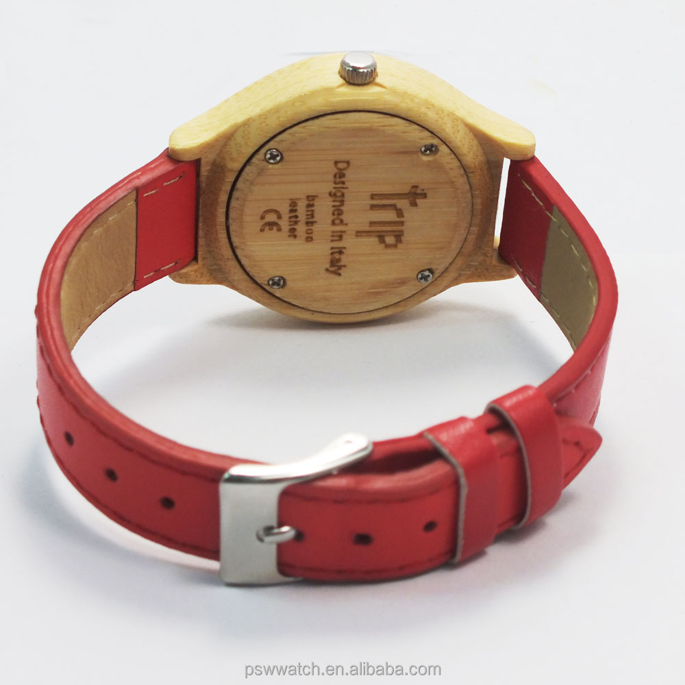 2015 new product wooden watches leather wood watch bamboo wooden watch