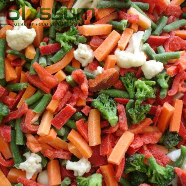 China frozen vegetables IQF red or green or yellow bell color pepper