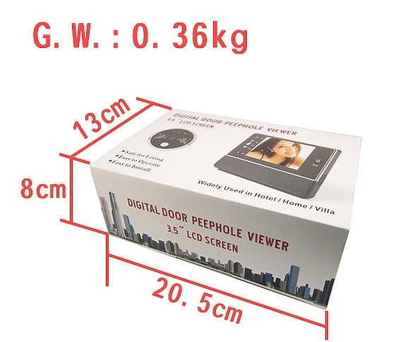 3.5インチhdtft液晶大画面の知性のキャッツアイvisiableデジタルドアビューアドアベル安全irセキュリティモニター仕入れ・メーカー・工場