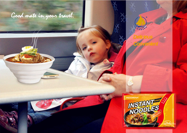 65g Instant Soup Brands Fried Beef Flavor Instant Noodle