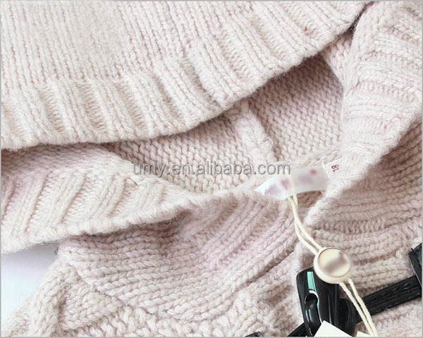 Unisex baby hooded cardigan knitting pattern thick sweater ...