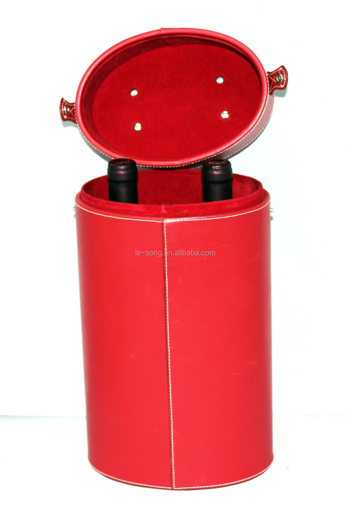 red portable double bottle Red Wine Box