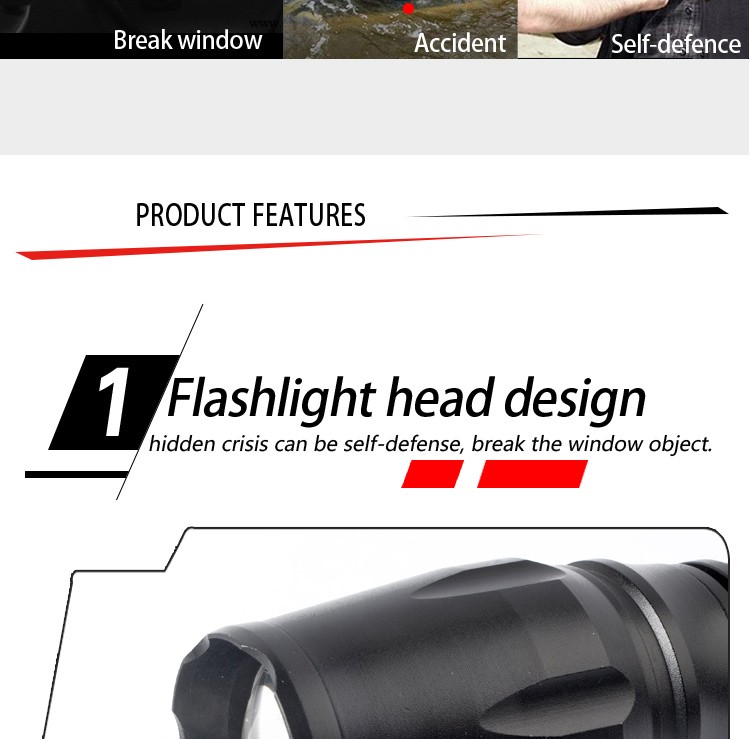 笑顔シャーク中国工場ズームled充電式懐中電灯トーチ18650バッテリーled懐中電灯ズーム可能なxm-l t6 led懐中電灯仕入れ・メーカー・工場