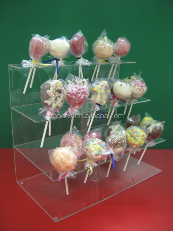 Simple Design Handmade Pure White Acrylic Lollipop Display Rack