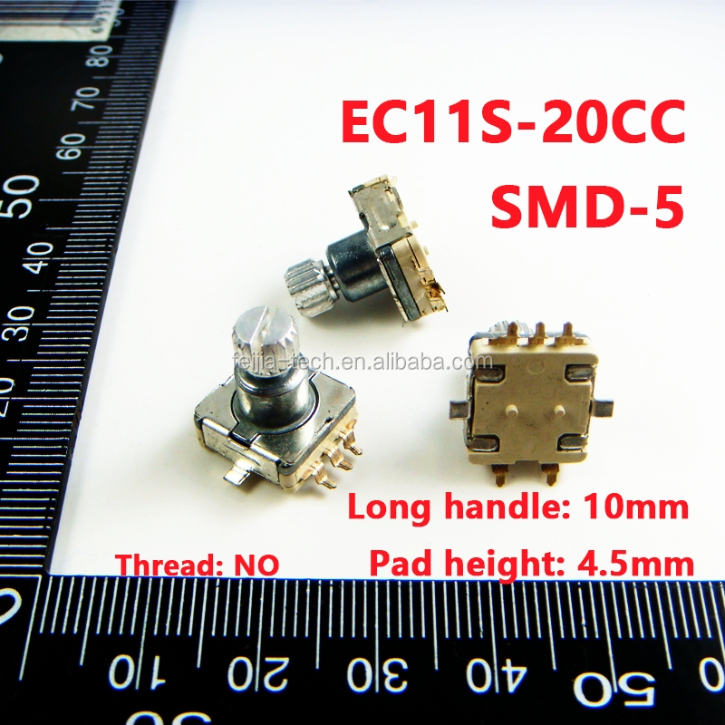 エンコーダec11s 20cc 4.5ミリメートルロータリーエンコーダコードスイッチデジタルポテンショメータでスイッチパルス20ccパッドheigth 4.5メートルDIP-5 SMD-5仕入れ・メーカー・工場