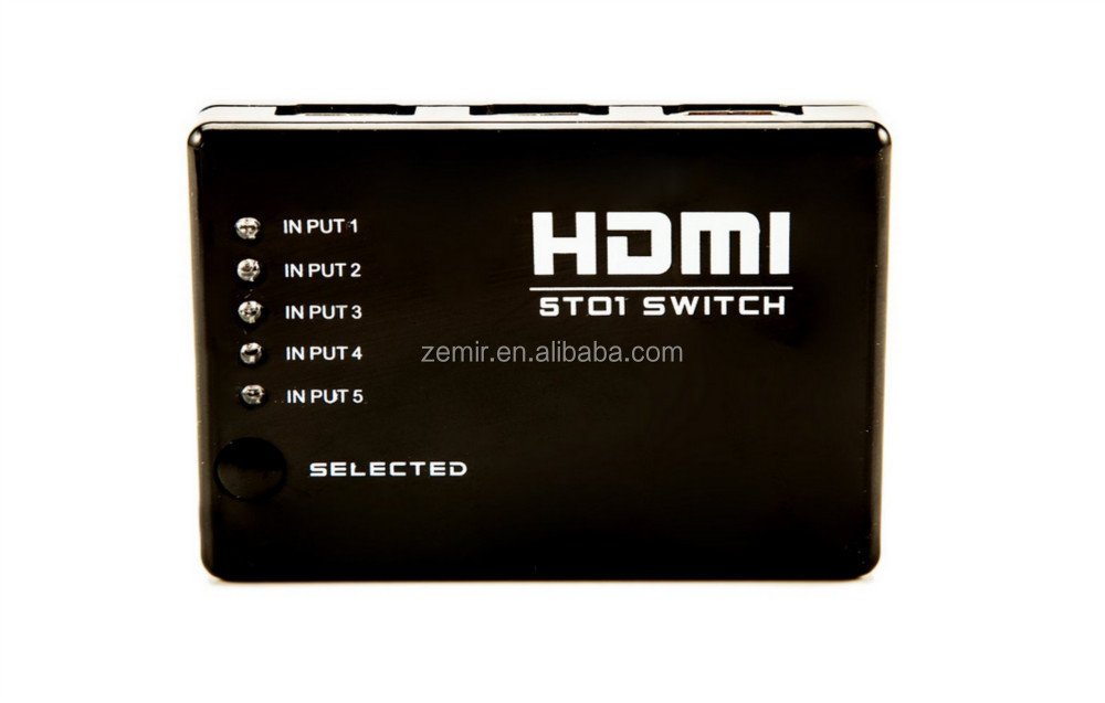ミニ 5 ポート 1080 p ビデオ hdmi スイッチスイッチャー の hdmi スプリッタ で ir リモート分岐箱仕入れ・メーカー・工場