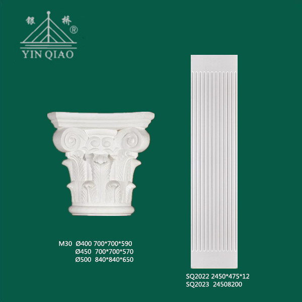 2014年熱い販売の高い品質の装飾的なガラス繊維grcローマンの列grg石膏石膏ローマンの柱問屋・仕入れ・卸・卸売り