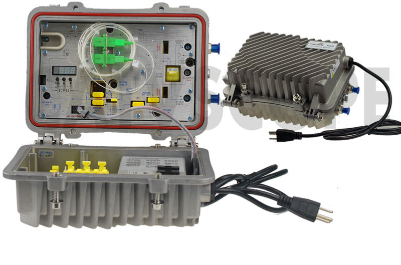 Outdoor 2 Ports Cable Tv Optic Fiber Receiver/optical Node With Agc
