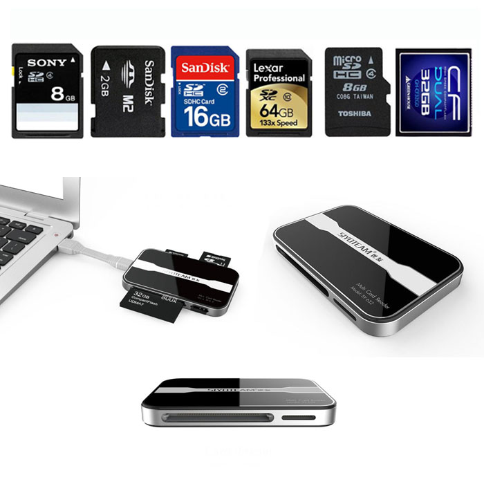 Купить все-в-1 usb 2.0 компактных флэш-multi памяти карты читатель cf ...