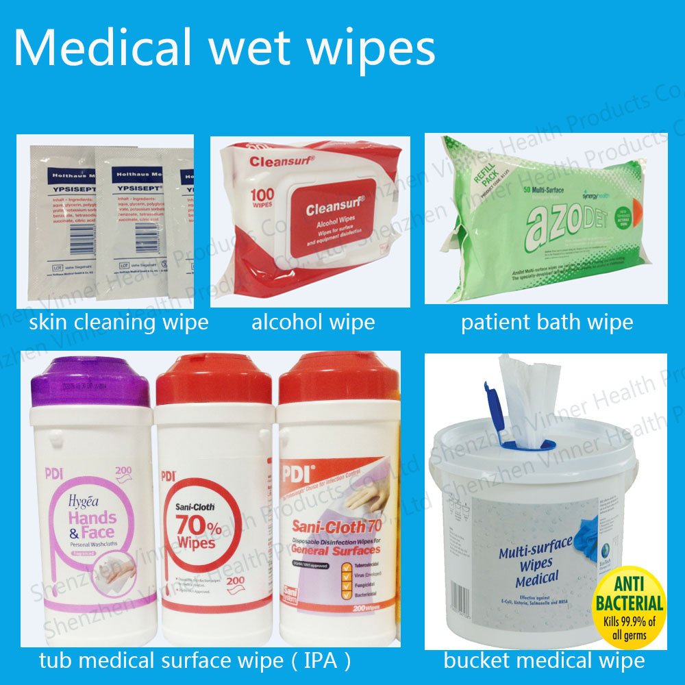 Hospital Detergent Wet Wipes/2 Detergent Chlorhexidine Wipes/isopropyl