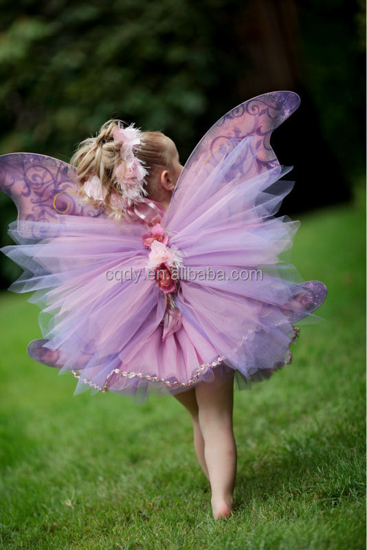 新しい到着の2014年妖精王女フラワーガールの服アゲハドレス・翼/パーティードレス/少女の空想チュチュドレス問屋・仕入れ・卸・卸売り