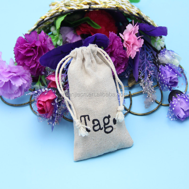 Fancy small drawstring jute tea bag