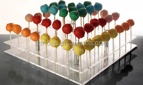 Simple Design Handmade Dark Purple Acrylic Lollipop Display Rack