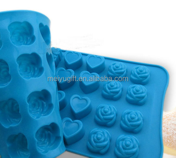 カスタマイズの色の花の心シリコーン製氷皿/silicone混合形状のためのアイスキューブコンテナ問屋・仕入れ・卸・卸売り