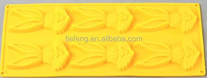 new design 6 cavity easter egg shaped silicone cake molds chocolate molds