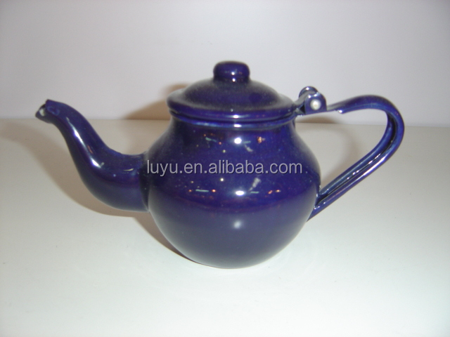 Promotion Decorative Cute Tea Pot Enamel Small Round Tea Kettle