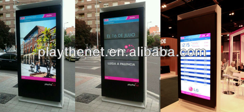 Tótem exterior de 80”, Cartelería digital en exterior 80��