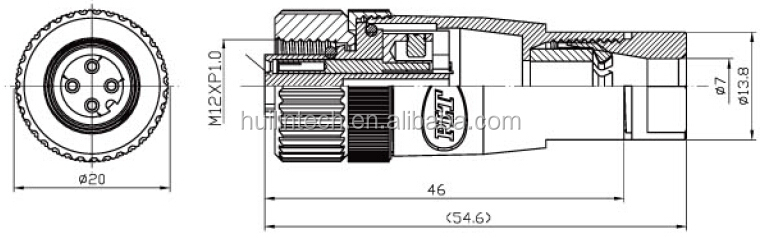 水中航空頂点のip67工業用プラグm12コネクタ仕入れ・メーカー・工場