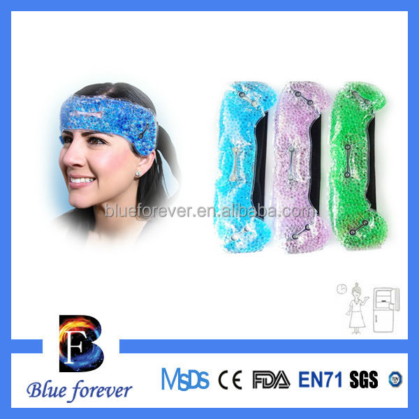 Therapy gel hot cold pack for head