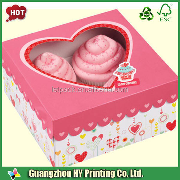 Luxury Custom Size Recyclable Art Paper Cupcake Box
