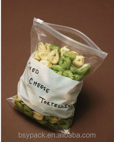 slider zipper bags for food/plastic bags with slider