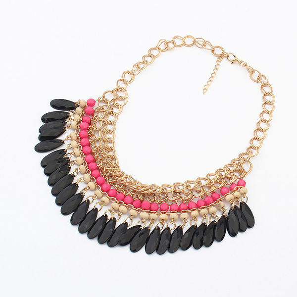 Chunky Chain Necklace Acrylic Link Necklace Long Chain -   Chunky  chain necklaces, Fashion necklace, Black necklace statement