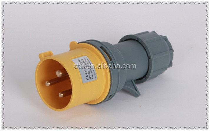 Yellow 32A,3PIN,IP67 Industrial New Generation Plug KBN-423-4問屋・仕入れ・卸・卸売り