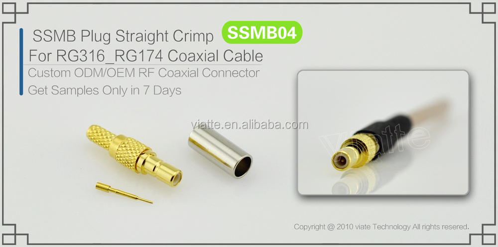 Smcオスr/aにssmbオスコネクタ圧着rg316_rg174ケーブルのための仕入れ・メーカー・工場