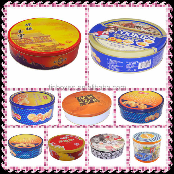 round tinplate can for storage