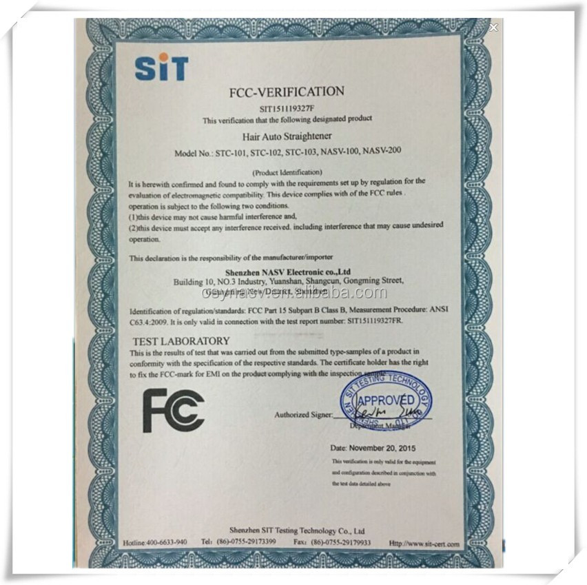 2016最近アイテムnasvペイパルは受け付けce fcc rohs証明さ魔法の髪ストレートブラシ付きセラミックヒーター 問屋・仕入れ・卸・卸売り