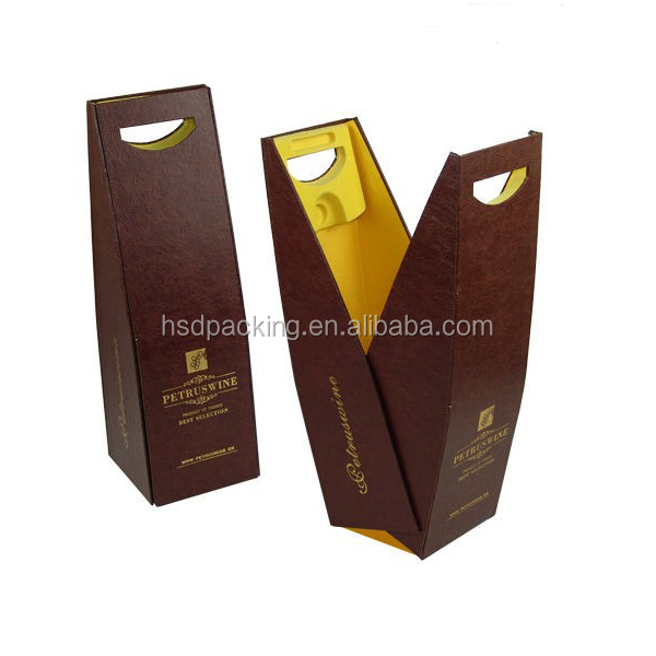 2014 customized champagne cardboard wine glass boxes manufacture