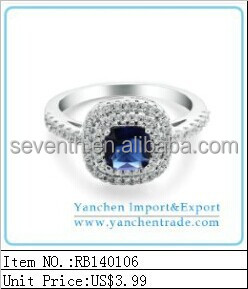 古典的なデザインの花の形のスターリングシルバーの結婚指輪925aaacz付きダイヤモンド問屋・仕入れ・卸・卸売り