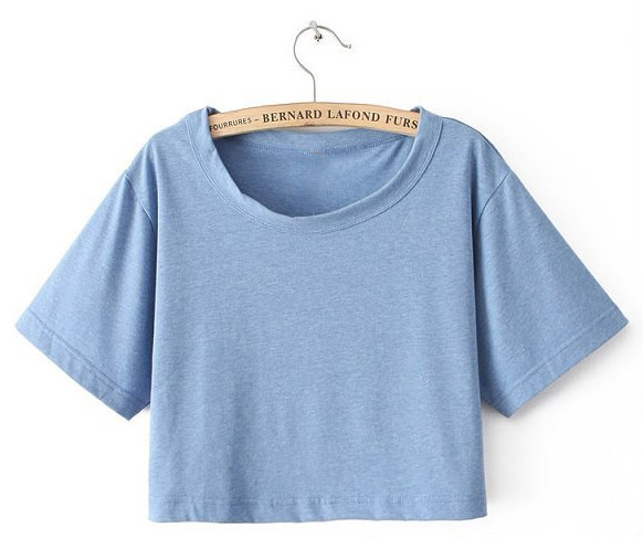 女性の空白の綿100％セクシーな作物の上部/bulk高品質工場価格少女の短いtシャツ仕入れ・メーカー・工場