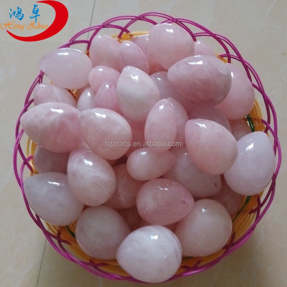 Natural Rose Quartz Kegel Eggs Sex Toy Rose