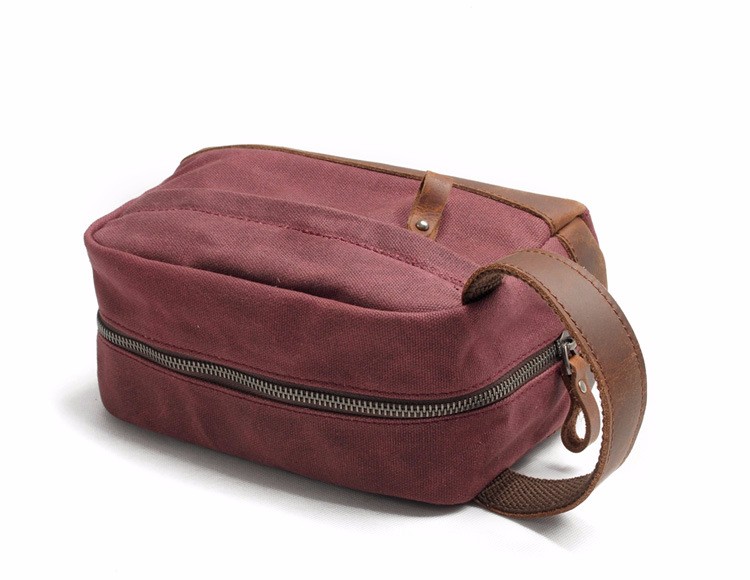 waxed waterproof canvas toiletry pouch bag for men (3).jpg
