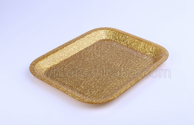 新しいスタイリッシュ2015金めっきされた金属のコースターシェル形のプラスチック製のプレート仕入れ・メーカー・工場