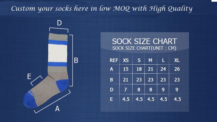 basketball sock size chart
