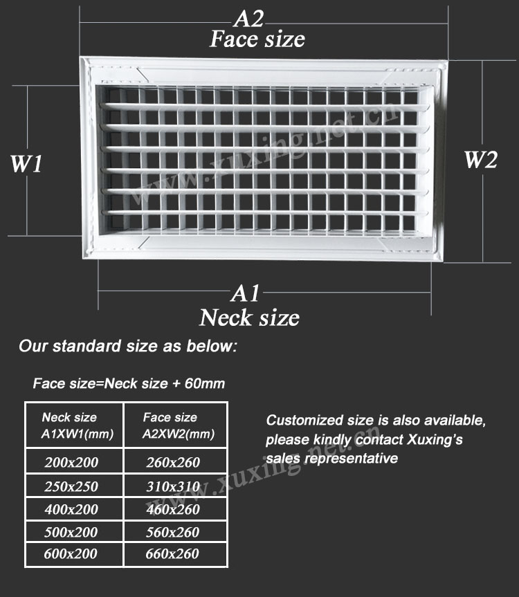 Hvac Fixed Type Aluminum Wall Ceiling Air Vent Registers Return