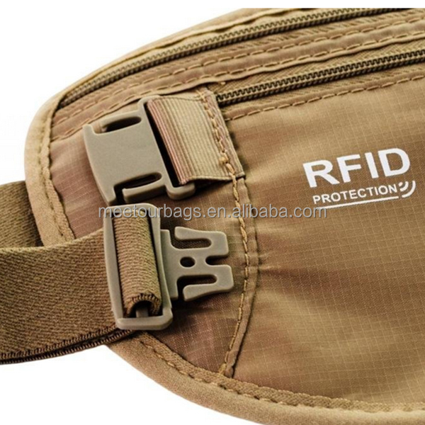 Rfid2015信号ブロッカーrfidブロッキングマネーベルトマネーベルト抗- 盗難のウエストバッグ仕入れ・メーカー・工場