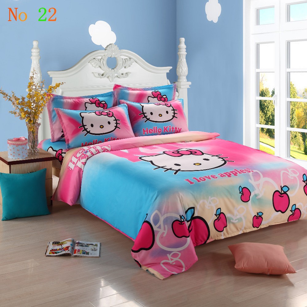 Home Textiles Bedclothes Child Cartoon Pattern Hello Kitty Bedding Sets Include Duvet Cover Bed Sheet Pillowcase Buy Child Cartoon Pattern Hello