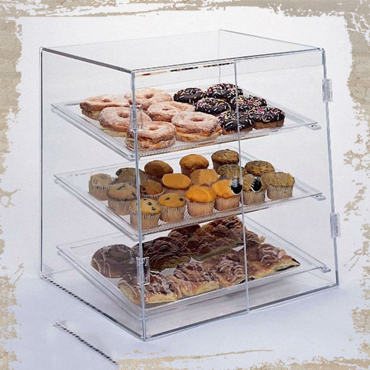 Hot Acrylic Material Floor Standing Large Capacity,Acrylic Bakery Case
