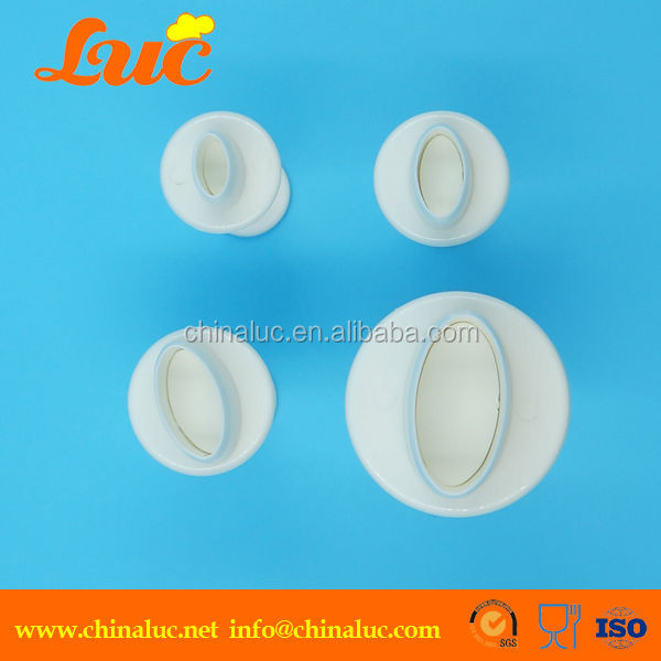 Delicate OvalShaped Fondant Cake Decorating Plunger Cutters Fodant
