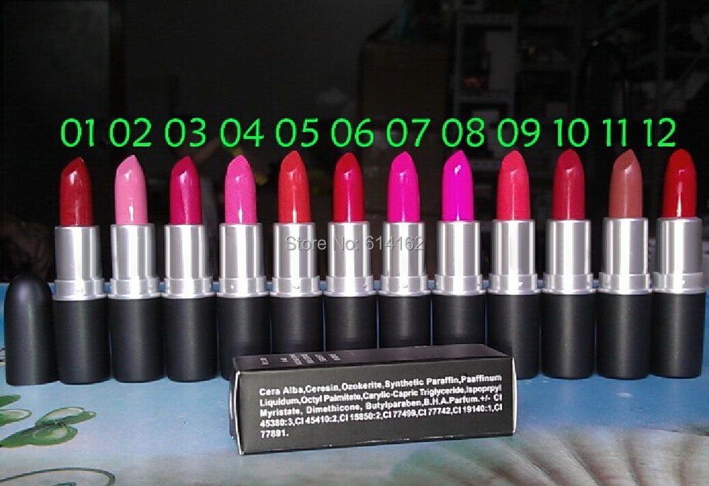 Купить губная помада 12 colours/lot brand lady women sexy charming cosmetic makeup lipstick moisture beautiful lipsticks с беспл.