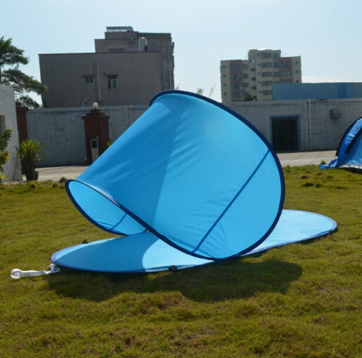 安い小さな空青い防水簡単に折り畳み式キャンプビーチテント仕入れ・メーカー・工場